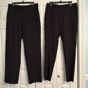 Lot of 2 pairs of Men’s Haggar Black Pants 32 x 32.